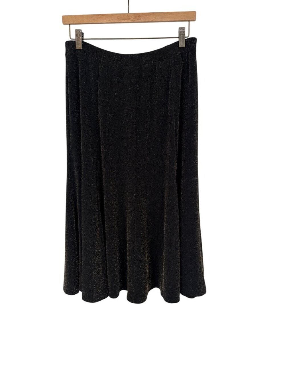 Chicos 2 Travelers Shimmer Midi Skirt Size large Acetate Blend